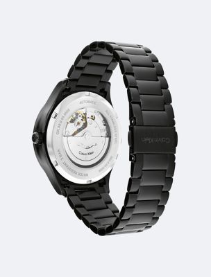 Мужские часы Calvin Klein Automatic H-Link Bracelet Watch, цвет: Чёрный — фото 3