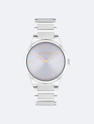 Minimalist Integrated Link Bracelet 32mm Watch, Lilac