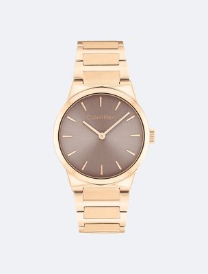 Minimalist Integrated Link Bracelet 32mm Watch, Mauve