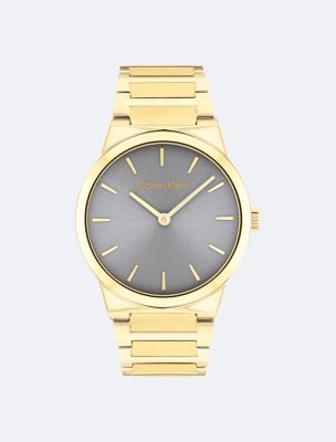 Minimalist Integrated Link Bracelet 32mm Watch, Silver White