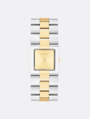 Grid Link Bracelet Watch, Gold