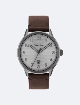 Pilot Textured Dial Watch, Brown
