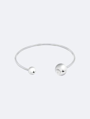 Contoured Bubbles Bangle, Silver