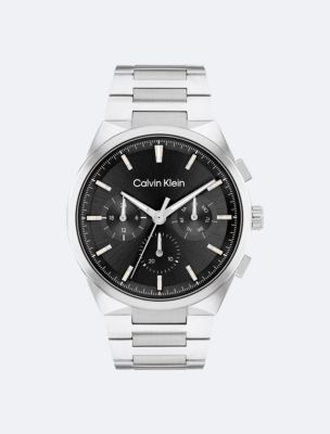 Multifunction H-Link Bracelet Watch, Black / Silver