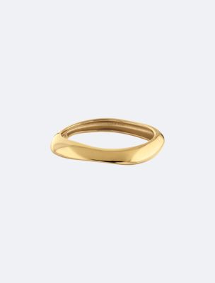 Sculptural Contour Bangle, Gold