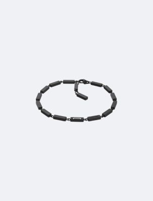 Refined Link Chain Bracelet, Black
