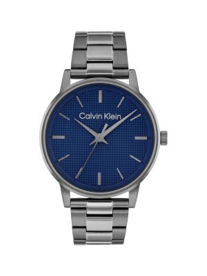 Textured Dial Link Bracelet Watch, Blue
