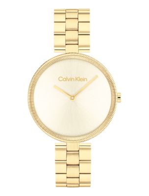 Minimal Link Bracelet Watch, Gold