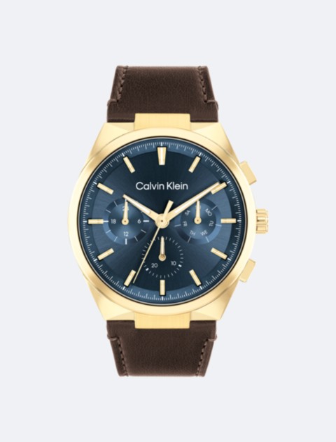 Мужские часы Calvin Klein Multifunction Leather Bracelet Watch