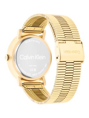 Мужские часы Calvin Klein Slim Case Link Bracelet Watch, цвет: Золотой — фото 3