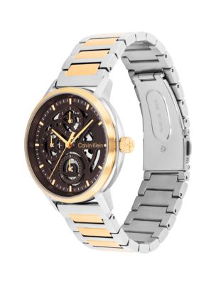 Multifunction Exposed Dial Link Bracelet Watch - thumbnail 4