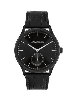 Brushed Dial Leather Strap Watch from Calvin Klein - $150