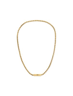 Contoured Link Necklace, Gold