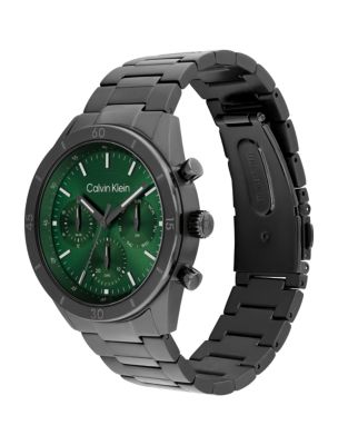 Мужские часы Calvin Klein Chronograph Bracelet Watch, цвет: Зелёный — фото 2