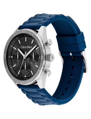 Мужские часы Calvin Klein Chronograph Silicone Watch, цвет: Серый — фото 2