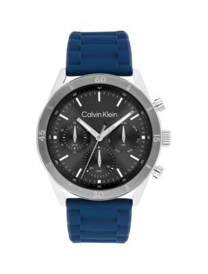 Chronograph Silicone Watch, Grey