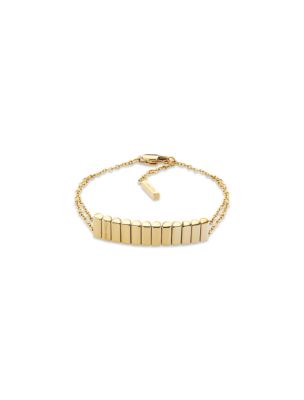 Curved Pebble Bracelet, Gold