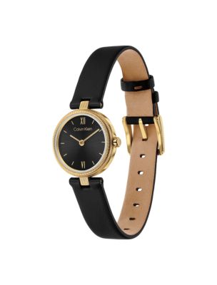Женские часы Calvin Klein Textured Bezel Shimmer Dial Watch, цвет: Чёрный — фото 2