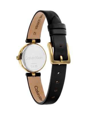 Женские часы Calvin Klein Textured Bezel Shimmer Dial Watch, цвет: Чёрный — фото 3