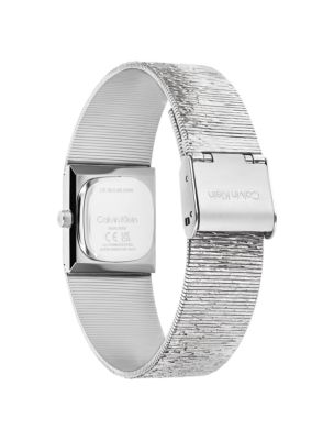 Женские часы Calvin Klein Square Case Textured Bracelet Watch — фото 3