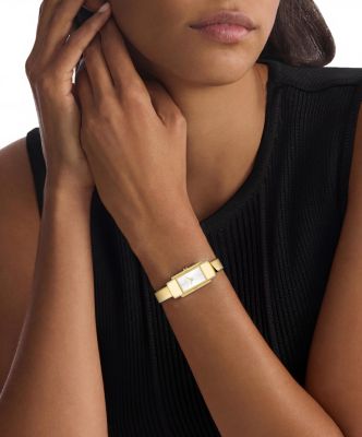 Женские часы Calvin Klein Geometric Case Rounded Bangle Watch, цвет: Белый — фото 4