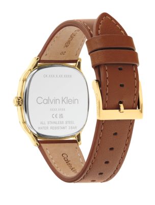 Мужские часы Calvin Klein Rounded Case Sunray Dial Watch, цвет: Белый — фото 3