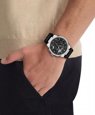 Мужские часы Calvin Klein Skeleton Dial Chronograph Watch, цвет: Чёрный — фото 4