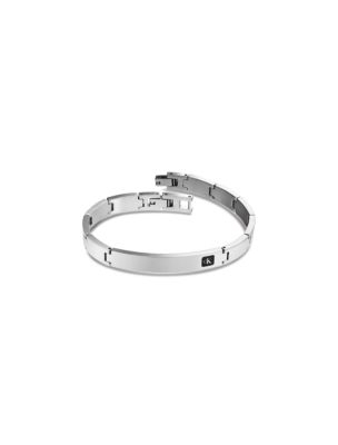 Мужской браслет Calvin Klein Smooth Link Curved, цвет: Серый — фото 2