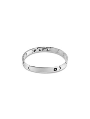 Smooth Link Curved Bracelet, Silver