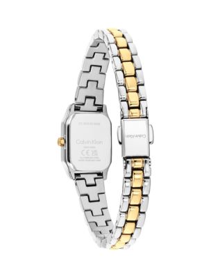 Женские часы Calvin Klein Square Monogram Bracelet Watch, цвет: Шампань — фото 3