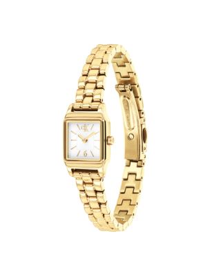 Женские часы Calvin Klein Square Monogram Bracelet Watch, цвет: Белый — фото 2