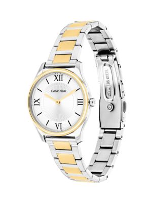 Женские часы Calvin Klein Roman Numeral H-Link Braclet, цвет: Белый — фото 2