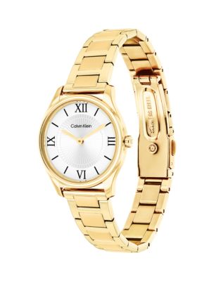 Женские часы Calvin Klein Roman Numeral H-Link Braclet, цвет: Белый — фото 2