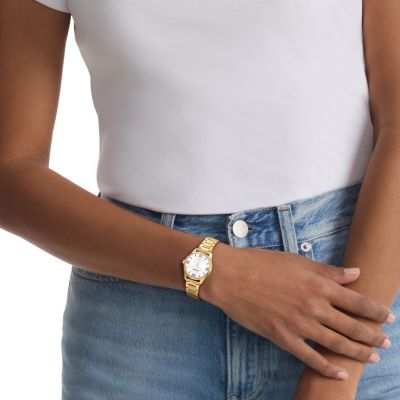 Женские часы Calvin Klein Roman Numeral H-Link Braclet, цвет: Белый — фото 4