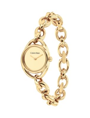 Женские часы Calvin Klein Link Bracelet Watch, цвет: Золотой — фото 2