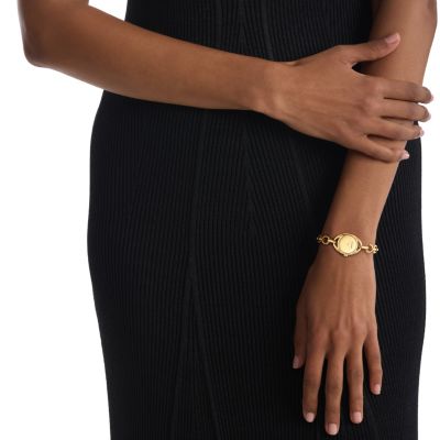 Женские часы Calvin Klein Link Bracelet Watch, цвет: Золотой — фото 4