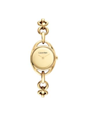 Женские часы Calvin Klein Link Bracelet Watch, цвет: Золотой — фото 1