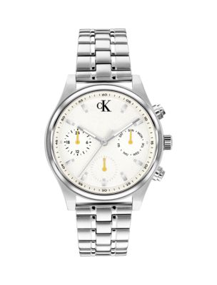 Monogram Chronograph Bracelet Watch, Eggshell