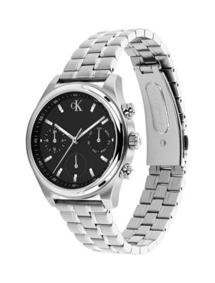 Мужские часы Calvin Klein Monogram Chronograph Bracelet Watch, цвет: Чёрный — фото 2