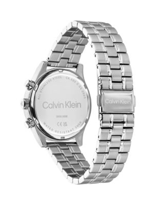Мужские часы Calvin Klein Monogram Chronograph Bracelet Watch, цвет: Чёрный — фото 3