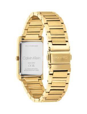 Мужские часы Calvin Klein Minimalist Rectangle Bracelet Watch, цвет: Чёрный — фото 3