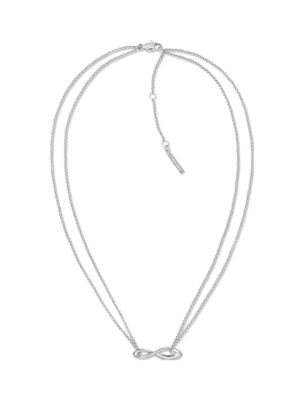 Женское колье Calvin Klein Infinity Curved, цвет: Серебряный — фото 1