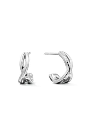 Женские серьги Calvin Klein Infinity Curved, цвет: Серебряный