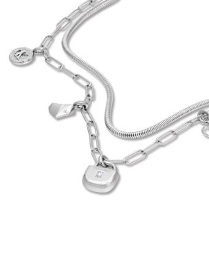 Женский браслет Calvin Klein Layered Charm, цвет: Серебряный — фото 2