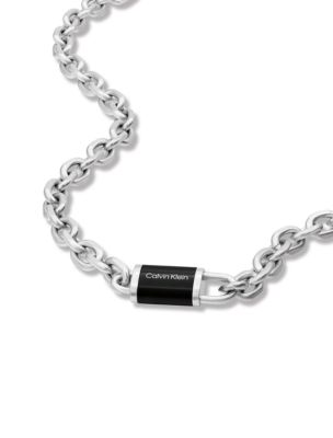 Мужское колье Calvin Klein Medallion Logo, цвет: Серебряный — фото 2