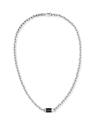Мужское колье Calvin Klein Medallion Logo, цвет: Серебряный