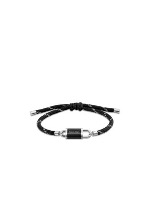 Мужской браслет Calvin Klein Medallion Logo, цвет: Чёрный