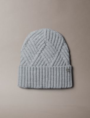 Cable Knit Beanie, Grey