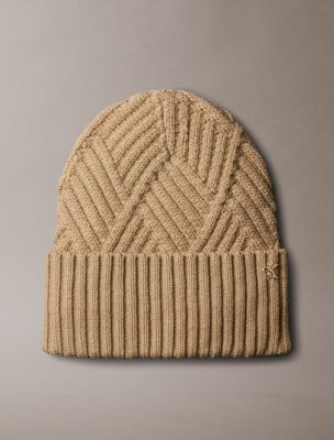 Cable Knit Beanie, Timeless Camel
