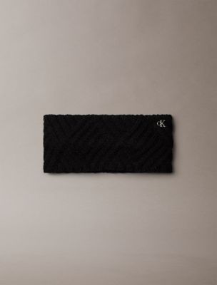 Cable Knit Headband, Black